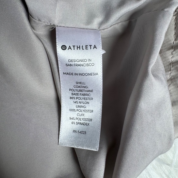 Athleta Abalone Tan Rain/Utility Jacket Sz M - Picture 7 of 9